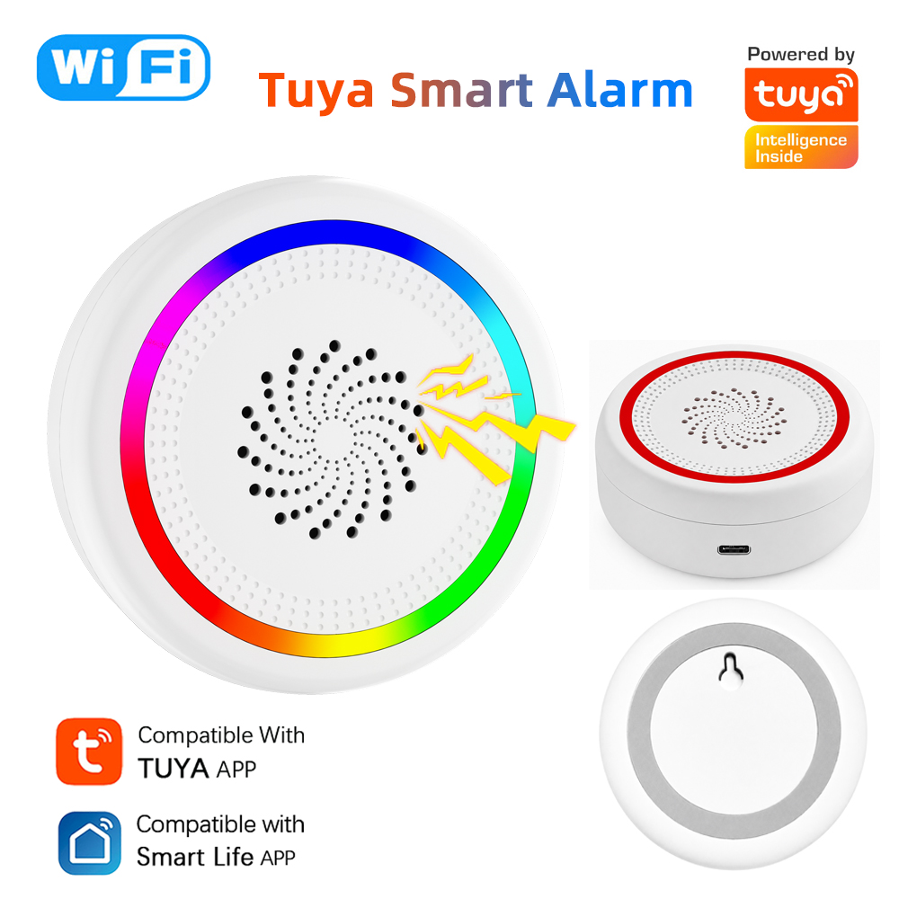 Sirene WiFi Tuya, Alarm Suara  - Home Automation Diy ulasan dan harga